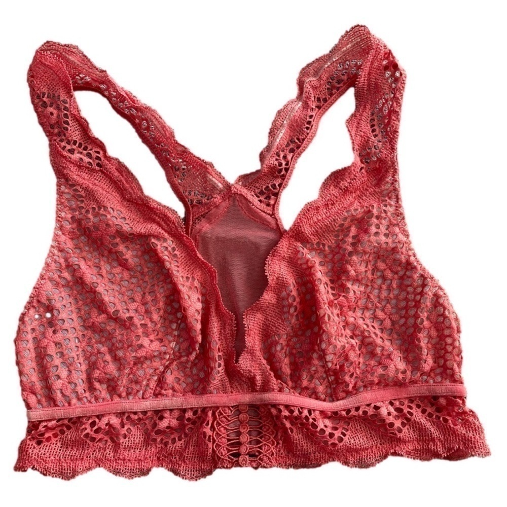 Victoria’s Secret Coral Lace Very Sexy Bralette Size Medium‎